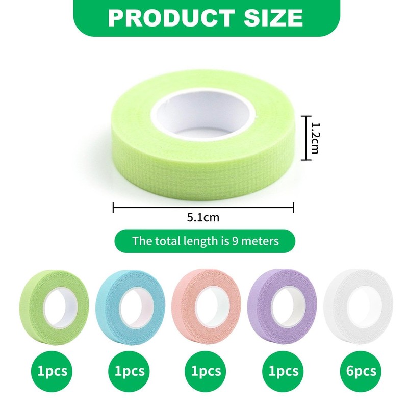 WUFGWBD 10 Pieces Of Eyelash Tape, Easy-To-Tear Breathable Isolation Tape,