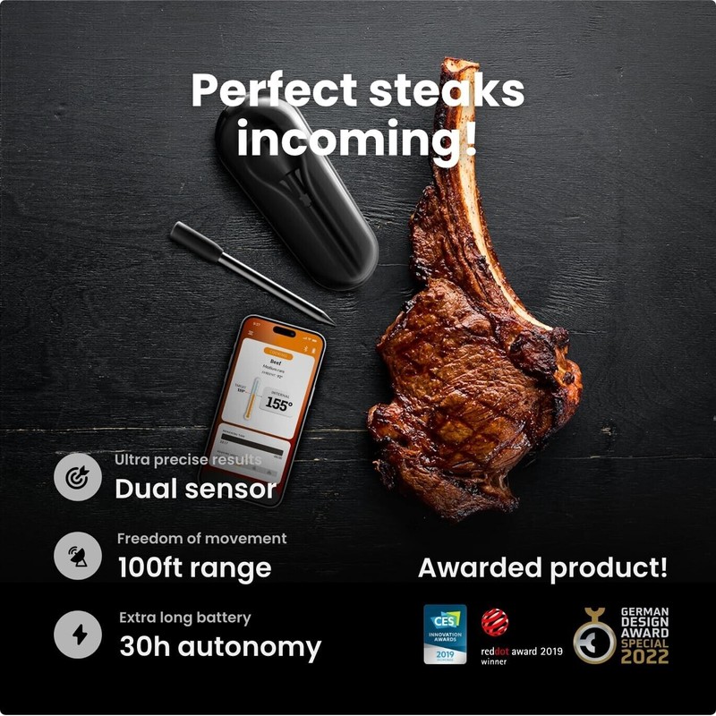 Mastrad Meat it Plus + Bluetooth Kitchen Probe cooking Thermometer