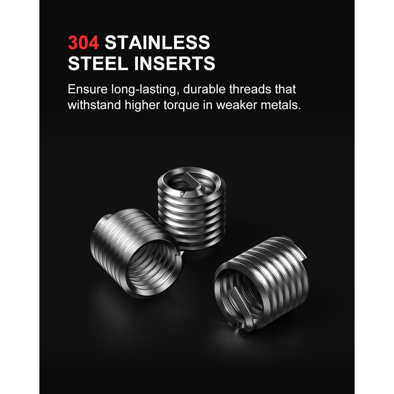 Kolvoii UNC7/16-14 Thread Repair Kit, SAE Helicoil Thread Repair Kit