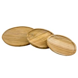StrongTek Teak Wood Charger Plates