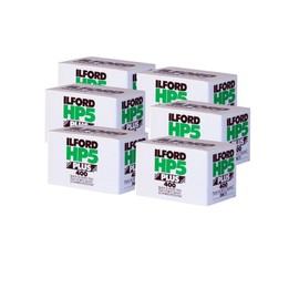 Six Pack of Ilford HP5 Plus 35mm Black & White Negative Film, 36 Exp