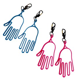 Nishihaya Golf Glove Hanger Set for Drying Gloves, Golf Glove Holder, Black and White 2 Pairs