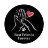 High-Five Best Friends Forever Magnet with Man and Dog Creative