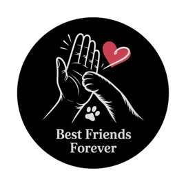 High-Five Best Friends Forever Magnet with Man and Dog Creative Magnet for Animal Lovers - Funny Saying