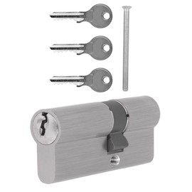 Cylinder lock/barrel lock knob, silver