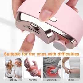 Electric Nail Clipper,Electric Nail Clippers for Seniors,3 in 1 Rechargeable Automatic Nail Trimmer with LED Light & Clip Storage,Suitable for Baby, Kids,Seniors, Adults﻿(Gray)