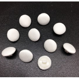 PEPPERLONELY 10PC Ivory Lace Bridal Blouse Satin Round Buttons with Shank, 12.5mm