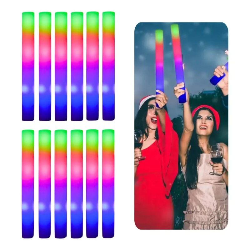 Pack 10 Barras De Espuma Led Para Fiesta