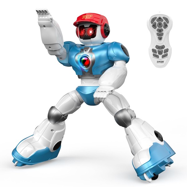 DEERC 99888-6 Children's Electric Robot, RC Control, Boys, Multi-functional, Dance Robot, Christmas Gift, Programmable, English Conversation Function, Educational Toy, 40 Minutes of Operation Time, USB Charging, Birthday, Elementary School Students, Juni