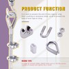 Swpeet 24Pcs M6 (1/4") Wire Rope Accessory Set, Included M6