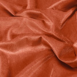 P Pothuiny Rust Orange Velvet Fabric by The Yard, 1 Yard x 60 Inch Wide Luxury & Soft Stretchy Velvet Cloth Fabric for Sewing, Apparel, Upholstery - 90% Polyester 10% Spandex