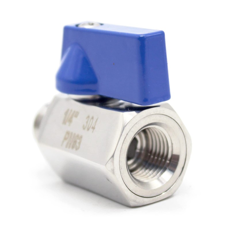 QiiMii SS304 New 1/4" Stainless Mini Ball Valve BSPT Famale