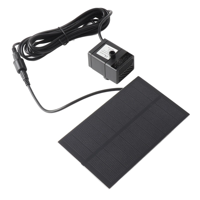 Solar Fountain Pump 5.5V 1.5W Polycrystalline Silicon Solar Panel Birdbath