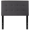Flash Furniture Lennox Tufted Upholstered Twin Size Headboard in Gray