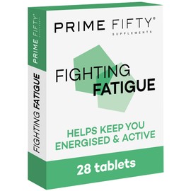 Prime Fifty Fighting Fatigue Supplement – 28 Day Supply – Energy Tablet with Vitamin B12, Magnesium & Iron for Over 50s – Co-Enzyme & C, D & B Vitamin Tablets for Tiredness & Fatigue