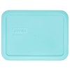 Pyrex 7210-PC Sun Bleached Turquoise Plastic Rectangle Replacement Storage Lid,