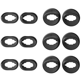 TEEMADE 6 Pairs Silicone Ear Tips Replacement Galaxy Buds Live 2020 Earbuds Accessories (Mystic Black)