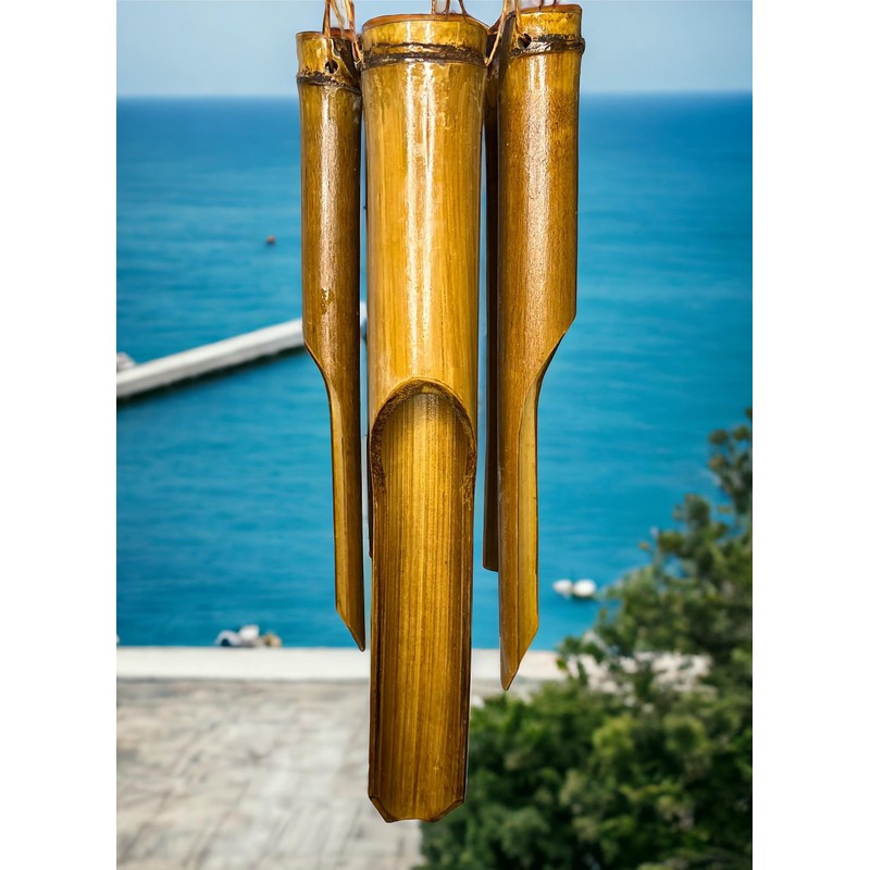 Tropical Fish Windchime – Bamboo & Wood Hanging Outdoor Garden