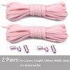 Olukssck 2 Pairs of 5 mm Wide Elastic Shoelaces Without