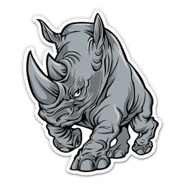 Rhino - 3" Vinyl Sticker - for Car Laptop Water Bottle Phone - Waterproof Decal