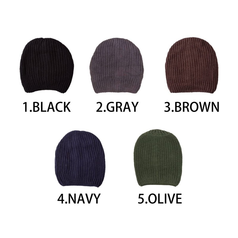 Basic Ench Super Big Gather Watch Knit Hat, Large Size,