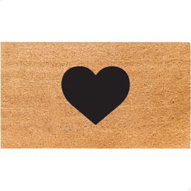 THEODORE MAGNUS Door Mat - Welcome Mat for Front Door with Non-Slip Backing - Durable Coir Doormat - Perfect for Outside Entrance and Entryway Matt - Outdoor/Indoor - Bold Heart - 17" x 30"