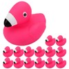 15PCS Cartoon Flamingo Rubber Squeeze Pink Flamingo Toys Floating Squeaky
