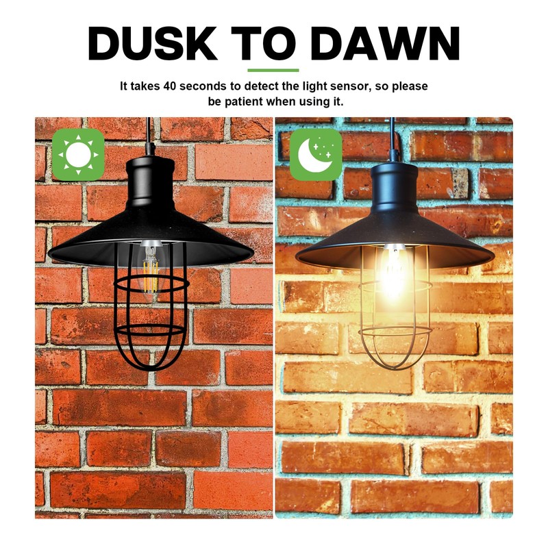 Eastiya Dusk to Dawn Light Bulbs Outdoor: 5W Equivalent 40W,
