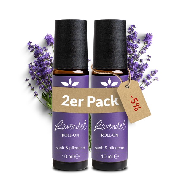 Heldengrün® BIO Roll-On Lavendel [100% NATURREIN] Dermatologisch getestet - 2-in-1:
