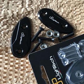 Mirror Block Off Blanking Plates Mirror hole Cover Cap Plugs Eliminators Compatible for Honda CBR1000RR 2008-2020 Black