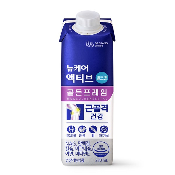 New Care Active Golden Frame Milk Flavor 24 Pack / 뉴케어 액티브 골든프레임 밀크맛 24팩