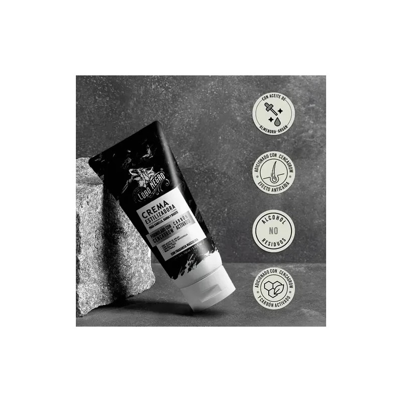 Crema Estilizadora Para Cabello Y Bigote Lobo Negro 150ml
