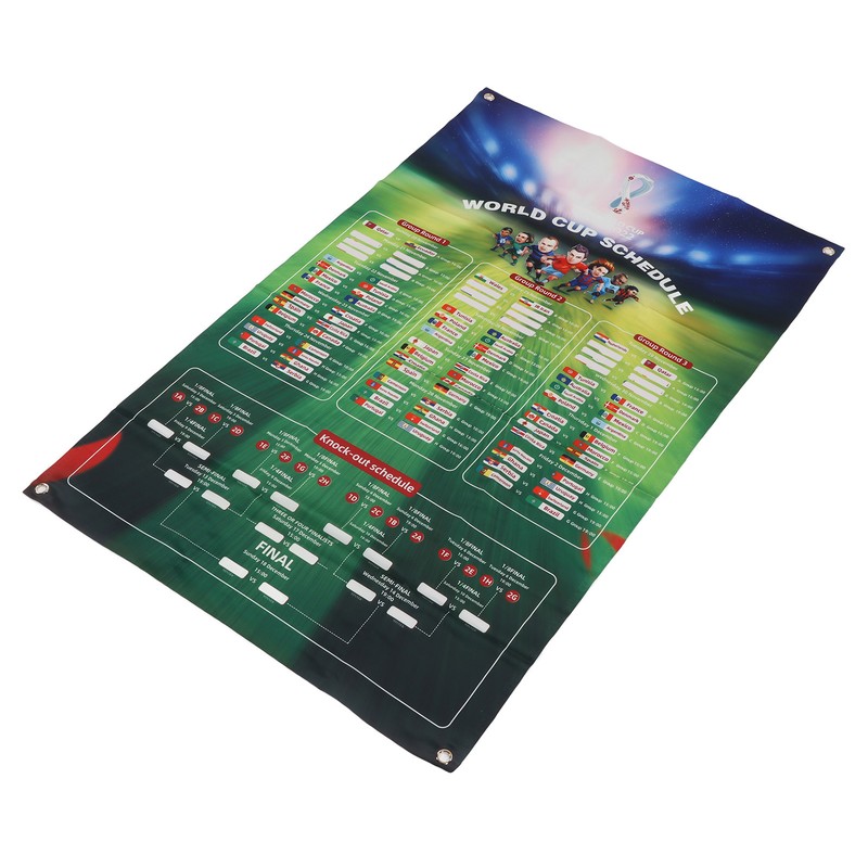 Football Game Wall Chart Portable Home Bar Office 2022 Soccer
