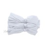 Elastic Sparkly Baby Headband with Three Bows - Silver