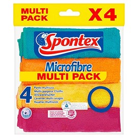 Spontex Microfibre Cloths 4 Pack