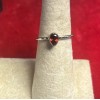 Natural Creations Sterling silver stackable ring size 10 Faceted Garnet