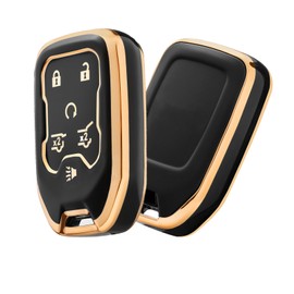 ELOHEI Key Fob Cover for GMC, Key Fob Case Compatible with GMC Acadia Sierra Terrain Yukon 2018-2023 Chevy Silverado Suburban Tahoe Premium Soft TPU 360 Degree Full Protection