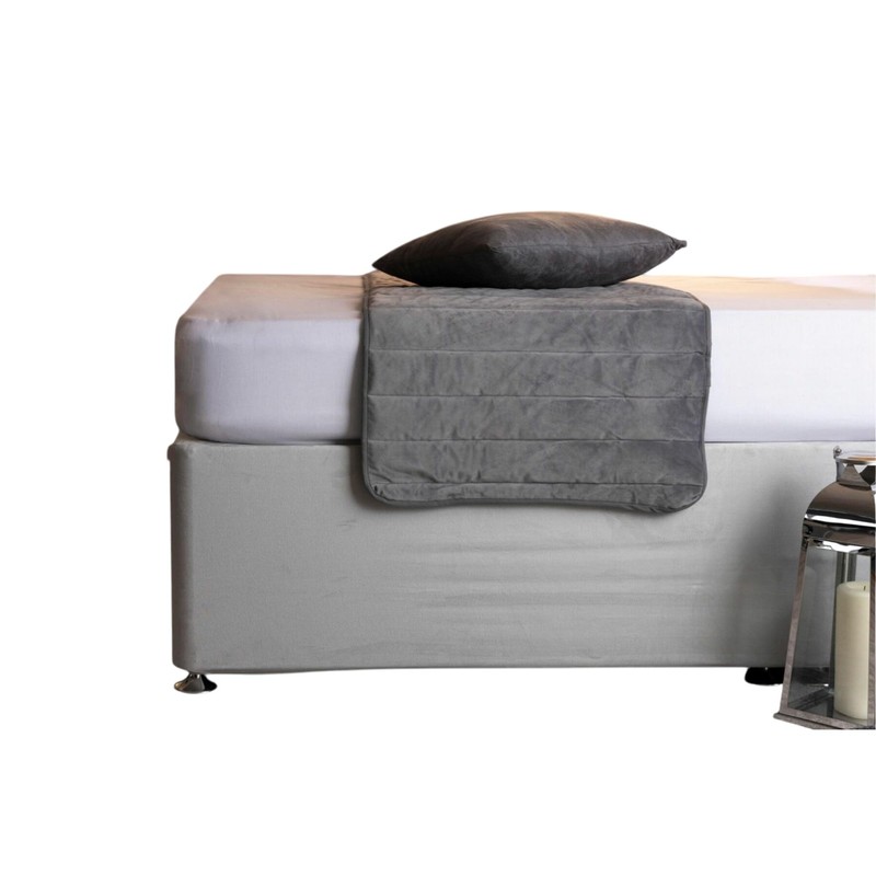 Diwan-Bettgestell, Wildlederimitat, tiefe Passform, Belledorm Volant, King-Size-Bett, Marineblau