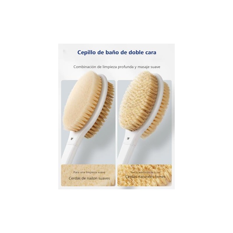 Cepillo para Espalda, 45cm Mango Largo Antideslizante, Cepillo Corporal