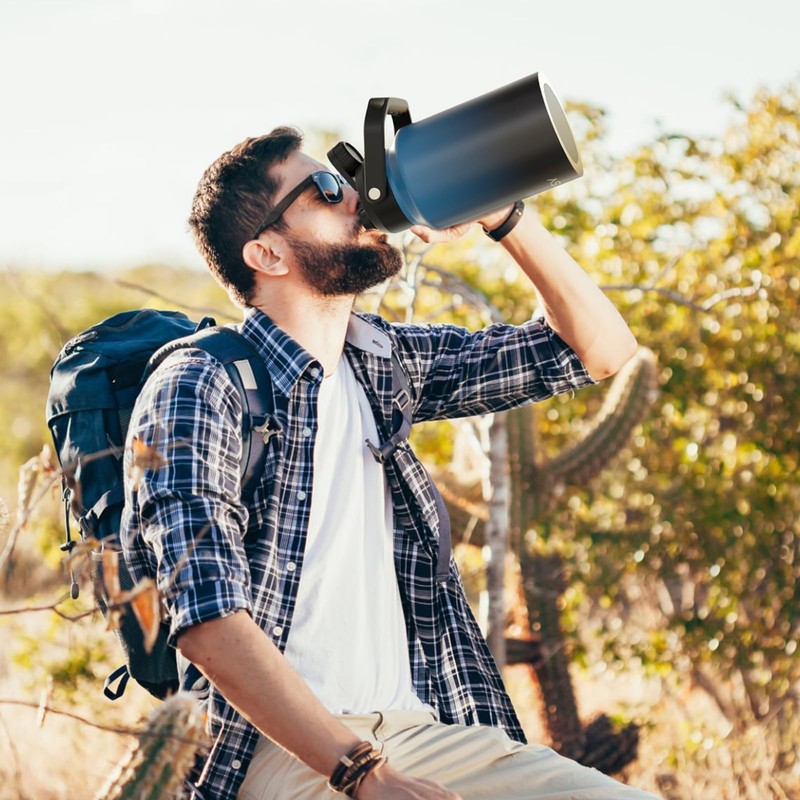 WATERSY Half Gallon Water Bottle Insulated(Cold for 48 Hrs),BPA Free&Leak