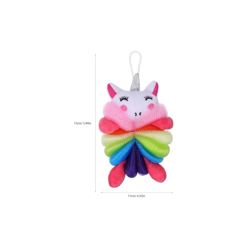 Esponjas Exfoliantes Ducha Dibujos Animados Diseño Unicornio Rosa Tiburón Azul