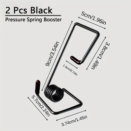 2Pcs Windshield Wiper Arm Pressure Spring Booster, Wiper Arm Pressure Spring Set, Enhance Wiper Performance, Easy Install, Improved Visibility in Rain/Snow - Suitable for All Vehicles