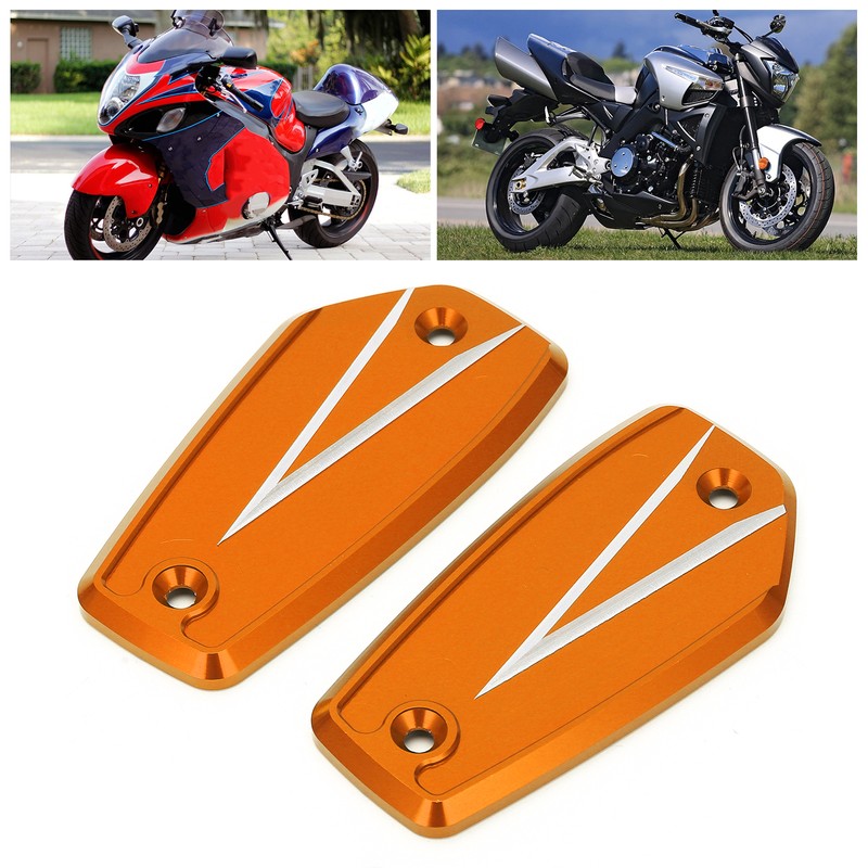 2pcs Front Brake Reservoir Cylinder Cover Cap Replacement for Suzuki