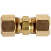 Anderson Metals 50062-06 50062 Brass Compression Tube Fitting, Union, 3/8"