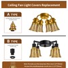 Ceiling Fan Replacement Globes, 4 Pack Chrysanthemum Pattern Fixture Replacement