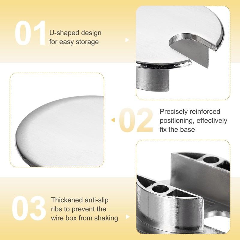 sourcing map Desk Grommet 1.4 Inch, Zinc Alloy Round Desk