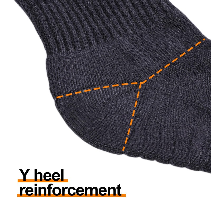YUEDGE Men's Socks, Sports, Thick, Work, Golf, Training, Crew Length,