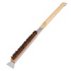 Pizza Oven Brush with Scraper Detachable Wooden Handle Coconut Fiber