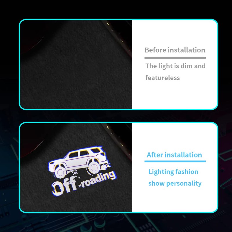 uunonaha 2PCS Car Door Logo Lights Courtesy Projector Laser Welcome