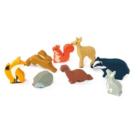 Tender Leaf Toys Woodland Animals – 8 Wooden Forest Animals with a Display Shelf -Classic Toy for Pretend Play – Develops Social, Creative & Imaginative Skills – Learning Role Play – Ages 3+ Years